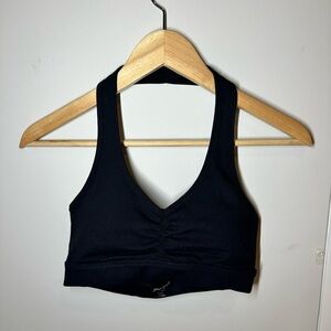 YOUNGLA Backless Black Sports Bra